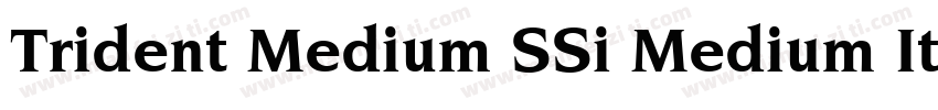 Trident Medium SSi Medium Italic字体转换